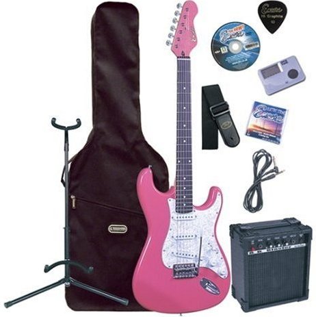 Encore EBP-KC3PK Pink Electric Guitar Outfit